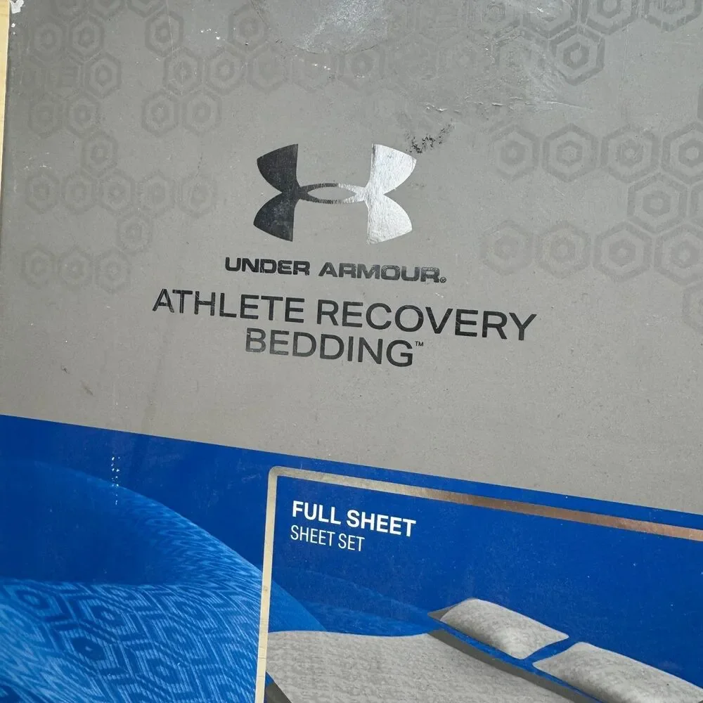 NEW Under Armour Athlete Recovery Bedding FULL Sheet Set White 1325132 100